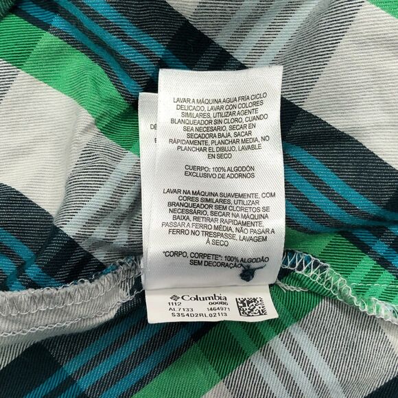 Columbia Women Long Sleeve Button Up Shirt Blouse Top Size Large Plaid M135 -1 - Picture 8 of 13